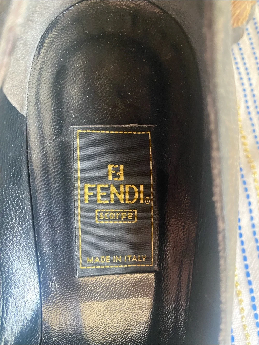 FENDI Brown Canvas Zucca Block Pumps Made in Italy Marked Vintage Sz 7
